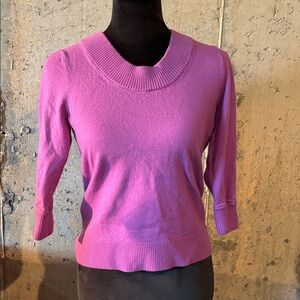 Banana Republic Vibrant Pink Crew Neck Sweater